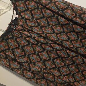 LC Lauren Conrad Black Floral Blouse